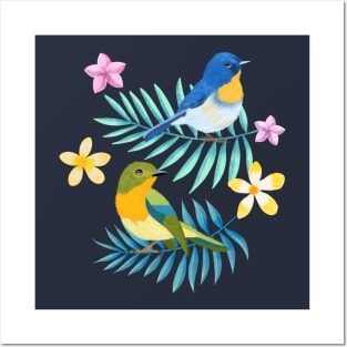 Tropical vibes and birds Posters and Art